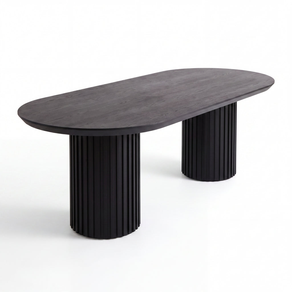 Vanessa 250cm Oval Dining Table Black