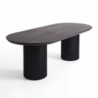 Vanessa 250cm Oval Dining Table Black