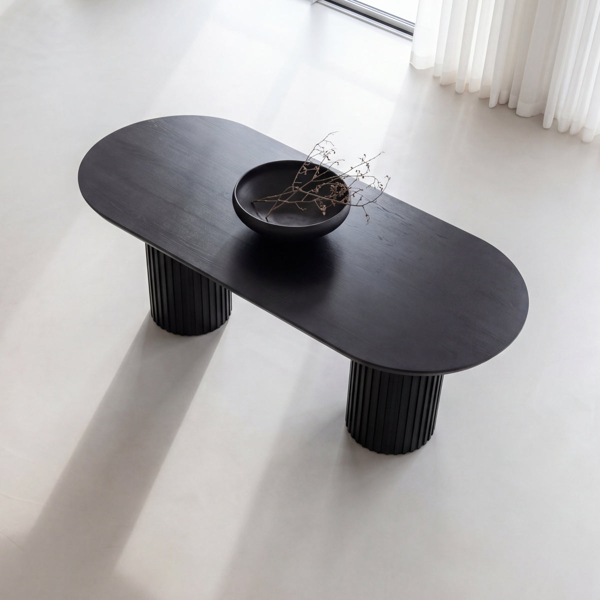Vanessa 250cm Oval Dining Table Black