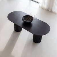Vanessa 250cm Oval Dining Table Black
