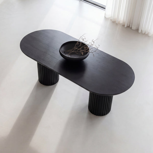 Vanessa 250cm Oval Dining Table Black