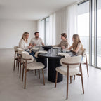 Vanessa 250cm Oval Dining Table Black