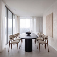 Vanessa 250cm Oval Dining Table Black