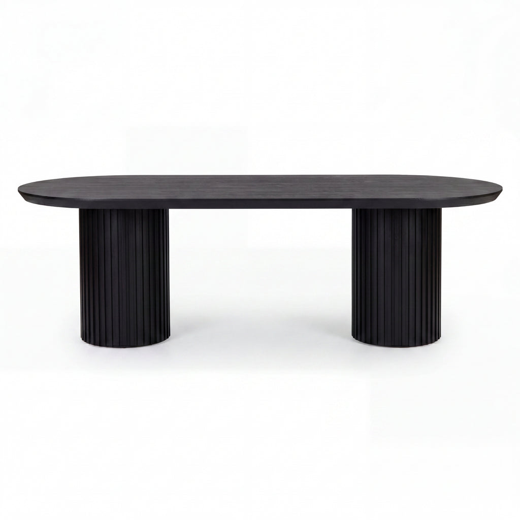Vanessa 250cm Oval Dining Table Black