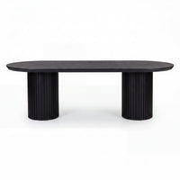 Vanessa 250cm Oval Dining Table Black
