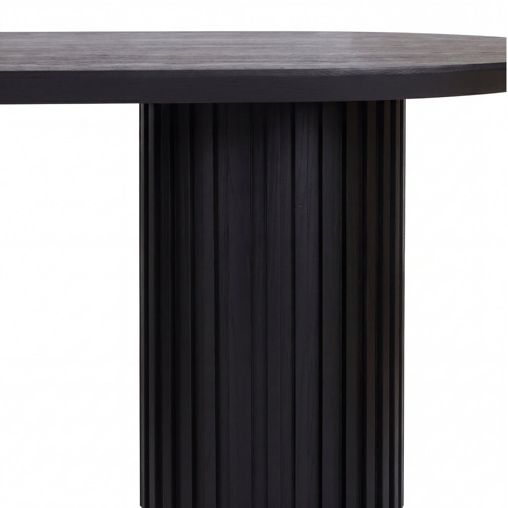 Vanessa 250cm Oval Dining Table Black