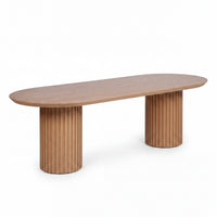 Vanessa 250cm Oval Dining Table Natural