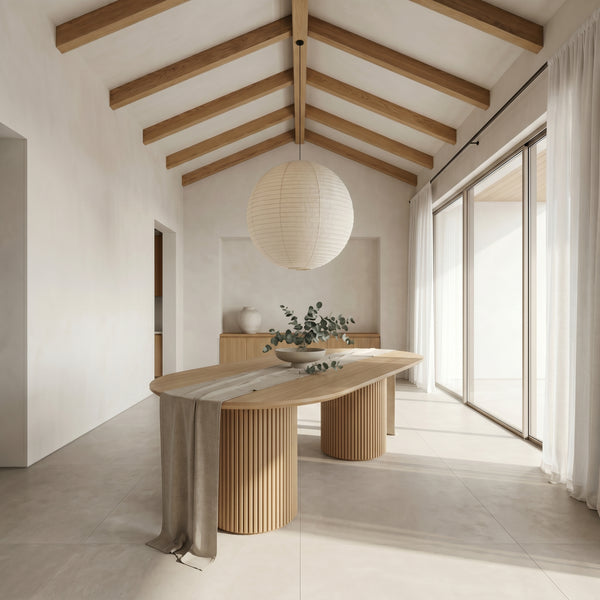 Vanessa 250cm Oval Dining Table Natural