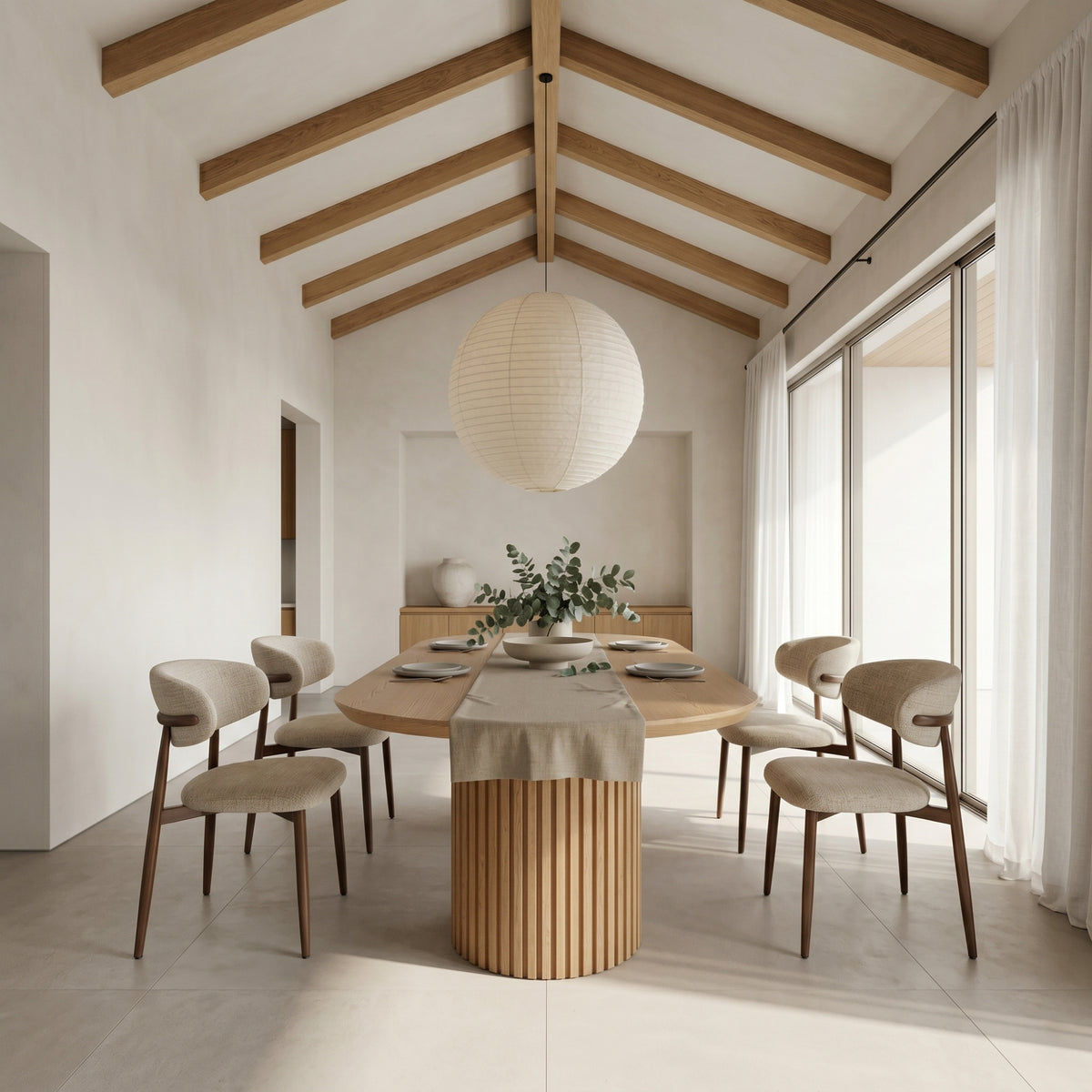 Vanessa 250cm Oval Dining Table Natural