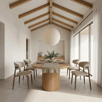 Vanessa 250cm Oval Dining Table Natural