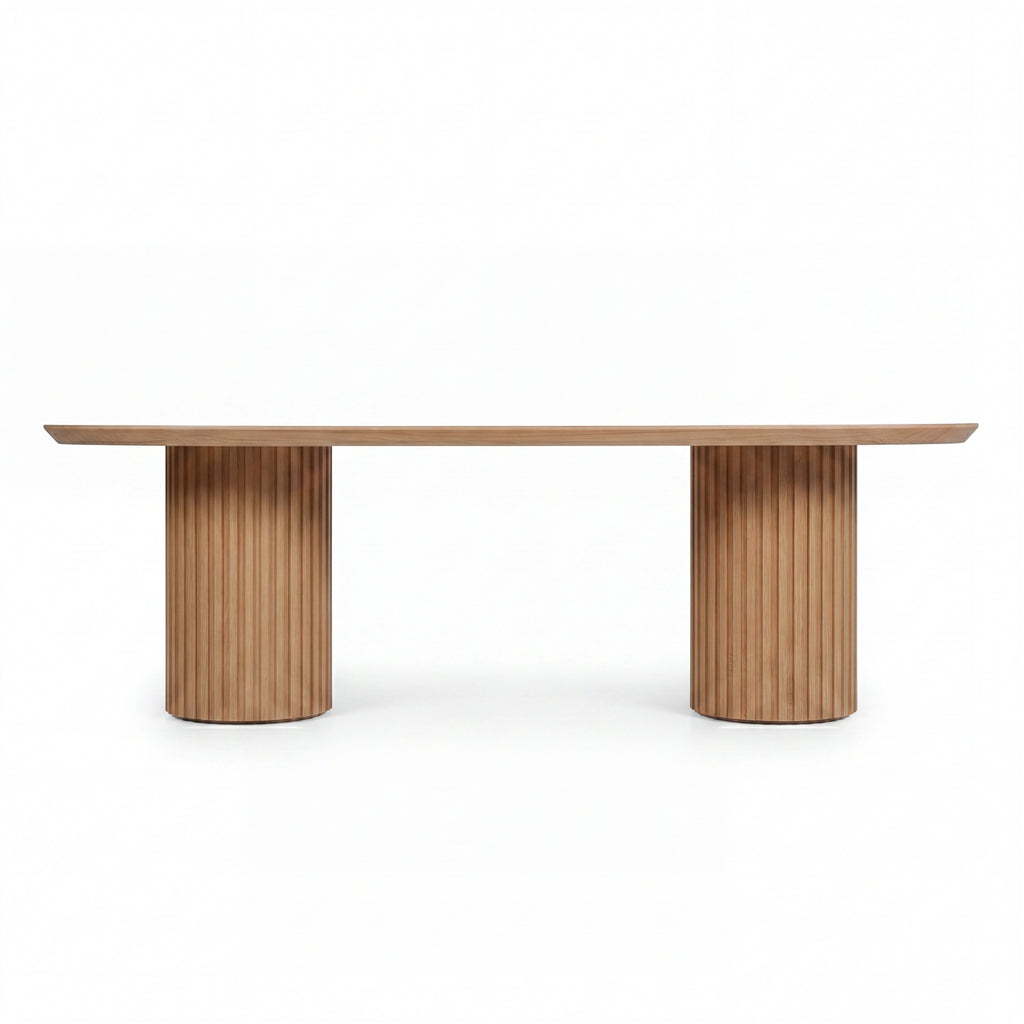 Vanessa 250cm Oval Dining Table Natural