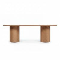 Vanessa 250cm Oval Dining Table Natural