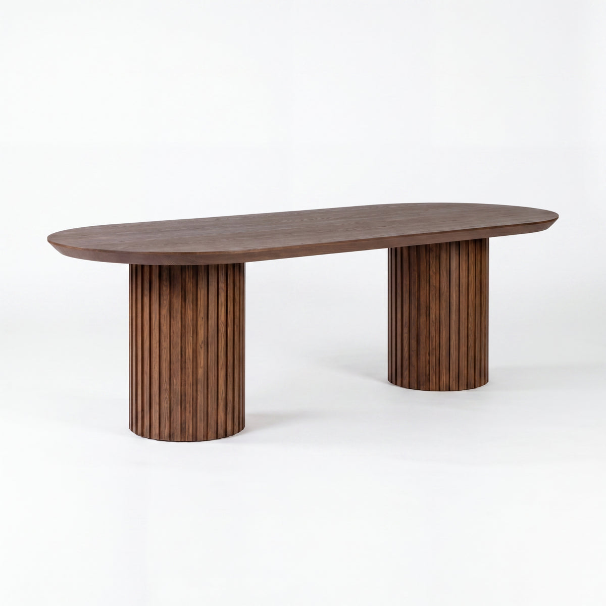 Vanessa 250cm Oval Dining Table Walnut