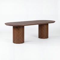 Vanessa 250cm Oval Dining Table Walnut