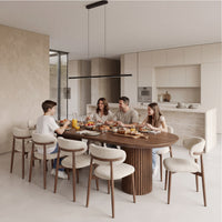 Vanessa 250cm Oval Dining Table Walnut