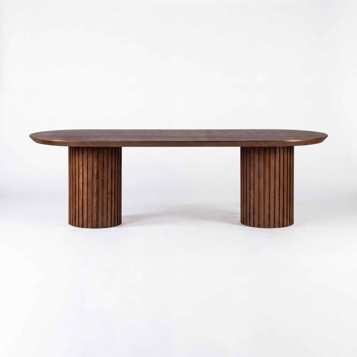 Vanessa 250cm Oval Dining Table Walnut