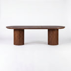 Vanessa 250cm Oval Dining Table Walnut