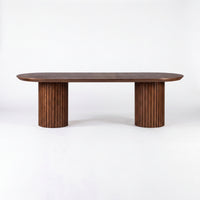 Vanessa 250cm Oval Dining Table Walnut