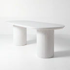 Vanessa 250cm Oval Dining Table White