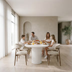Vanessa 250cm Oval Dining Table White