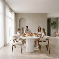 Vanessa 250cm Oval Dining Table White