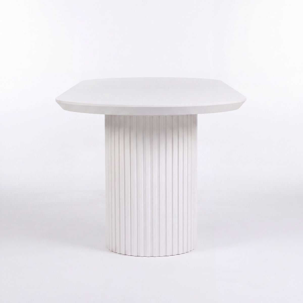 Vanessa 250cm Oval Dining Table White