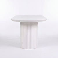 Vanessa 250cm Oval Dining Table White