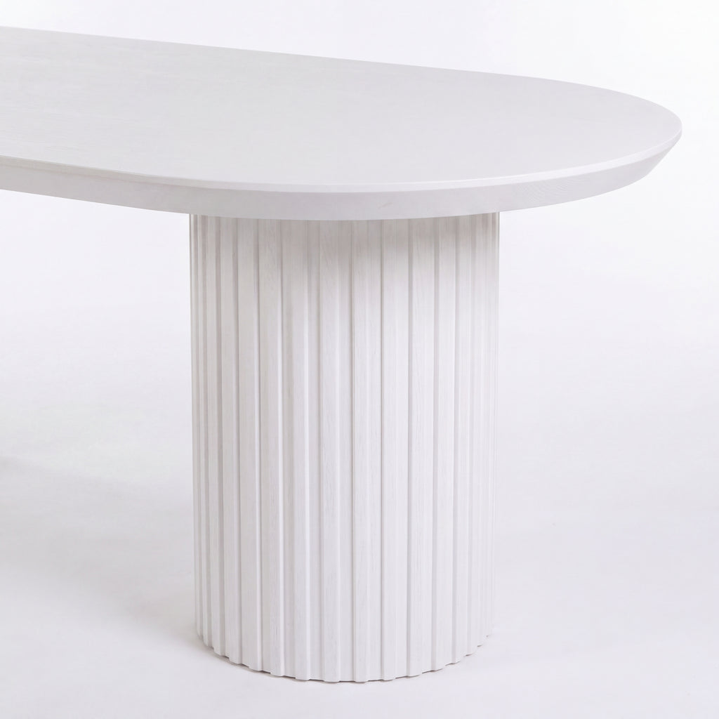 Vanessa 250cm Oval Dining Table White