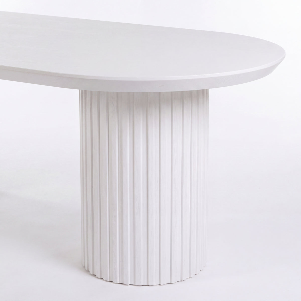 Vanessa 250cm Oval Dining Table White