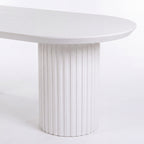 Vanessa 250cm Oval Dining Table White