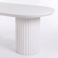 Vanessa 250cm Oval Dining Table White