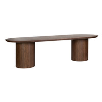 Vanessa 280cm Oval Dining Table Walnut