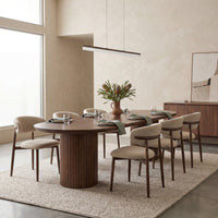 Vanessa 280cm Oval Dining Table Walnut