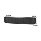Vanessa Hubert 246cm 4 Door ETU Entertainment TV Unit Black