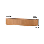Vanessa Hubert 246cm 4 Door ETU Entertainment TV Unit Natural