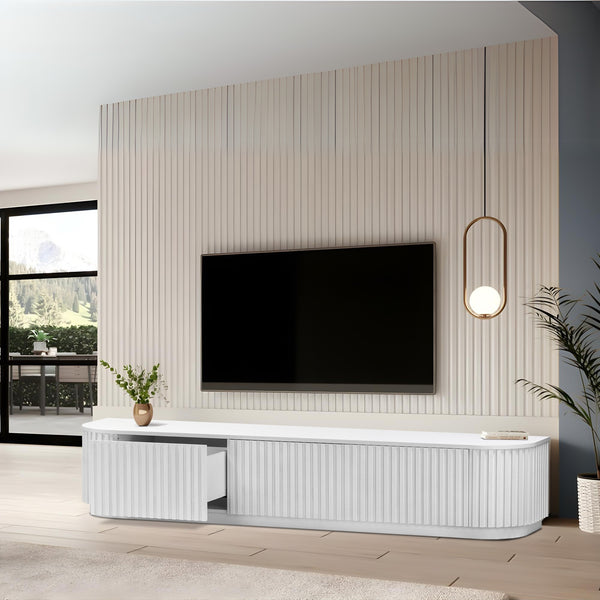 Vanessa Hubert 246cm 4 Door ETU Entertainment TV Unit White