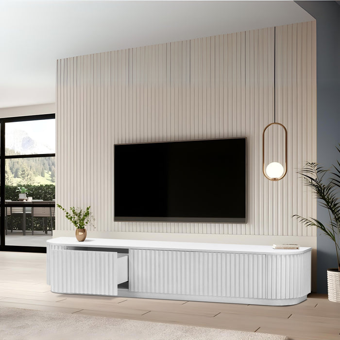 Vanessa Hubert 246cm 4 Door ETU Entertainment TV Unit White