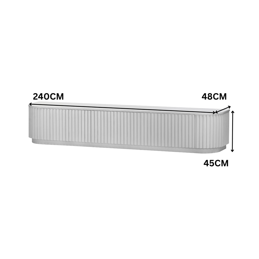 Vanessa Hubert 246cm 4 Door ETU Entertainment TV Unit White