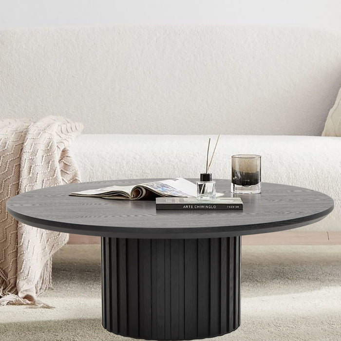 Vanessa Hubert 90cm Round Coffee Table Black