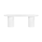 Vanessa Marty 220cm Oval Dining Table White