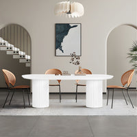 Vanessa Marty 220cm Oval Dining Table White