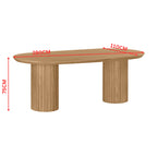 Vanessa Marty 280cm Oval Dining Table Natural