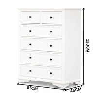 Venice 4pc Queen Size Set Bedroom Suite Bed Frame Bedside Table Tallboy  White