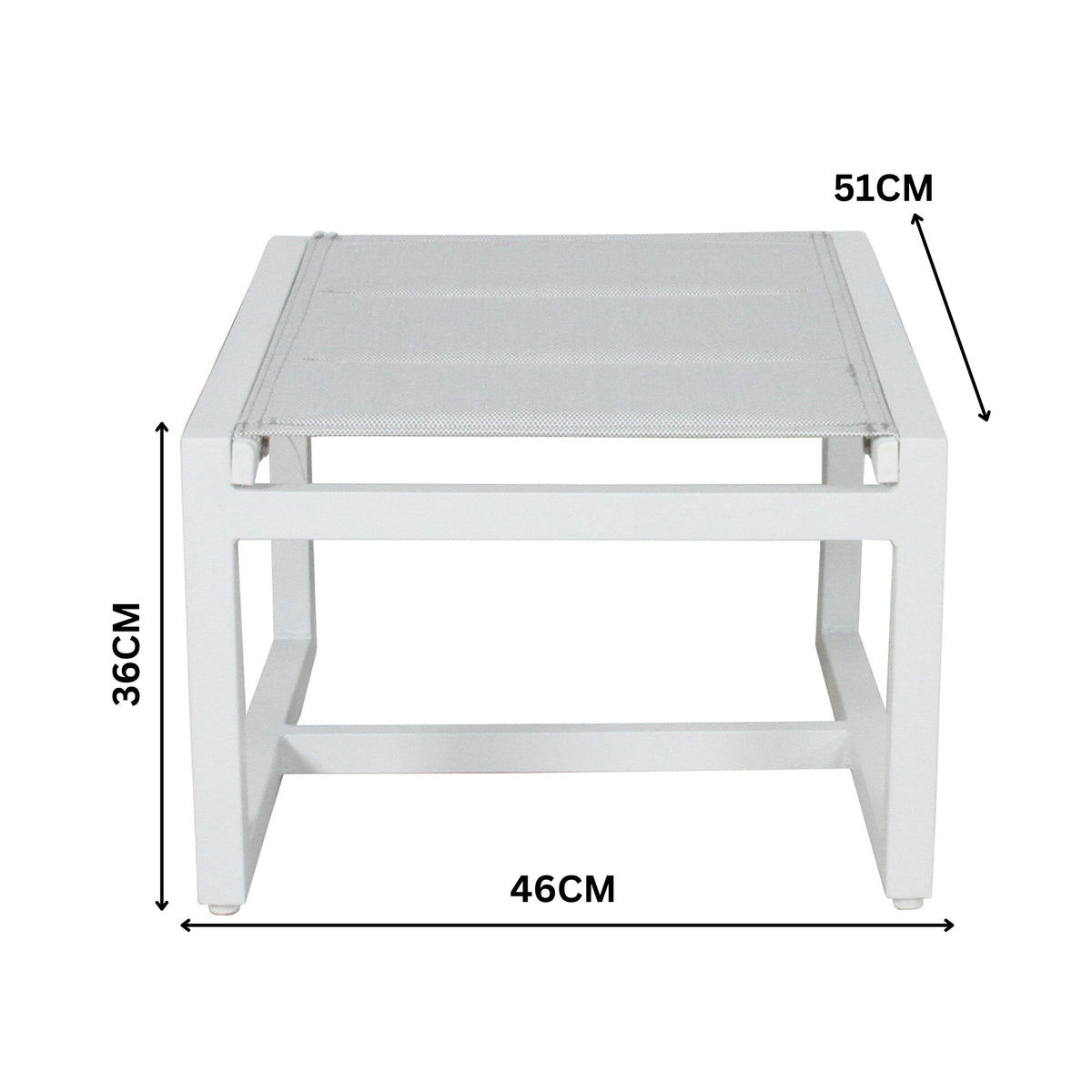 Venus 5pc Outdoor Balcony Aluminium Dining Chair Table White