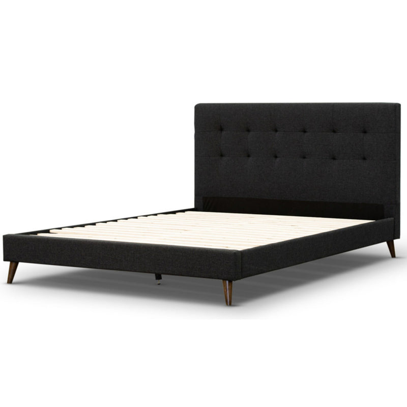 Volga Bed Frame King Single Charcoal