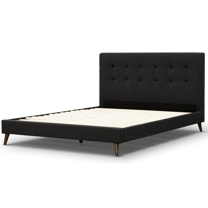 Volga Bed Frame Queen Charcoal