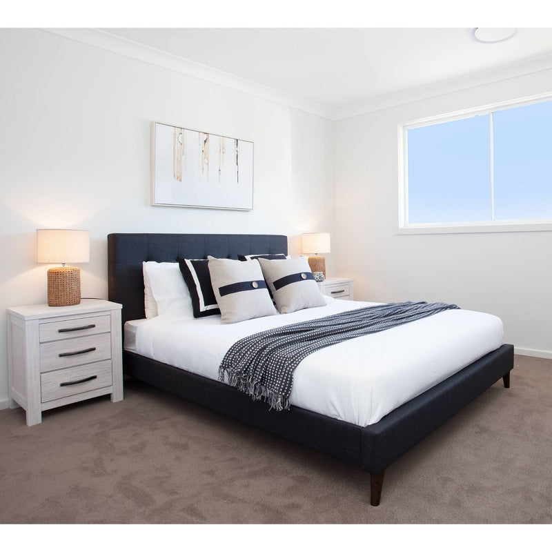 Volga Bed Frame Queen Charcoal