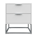 Wavey Bedside Table White