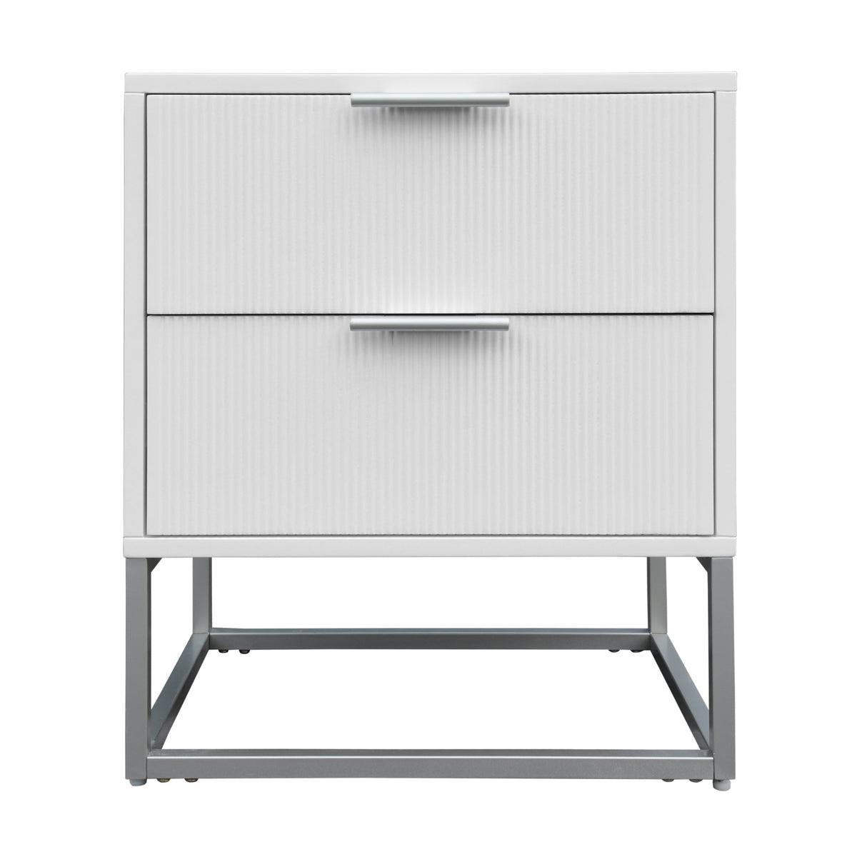 Wavey Bedside Table White