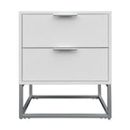 Wavey Bedside Table White